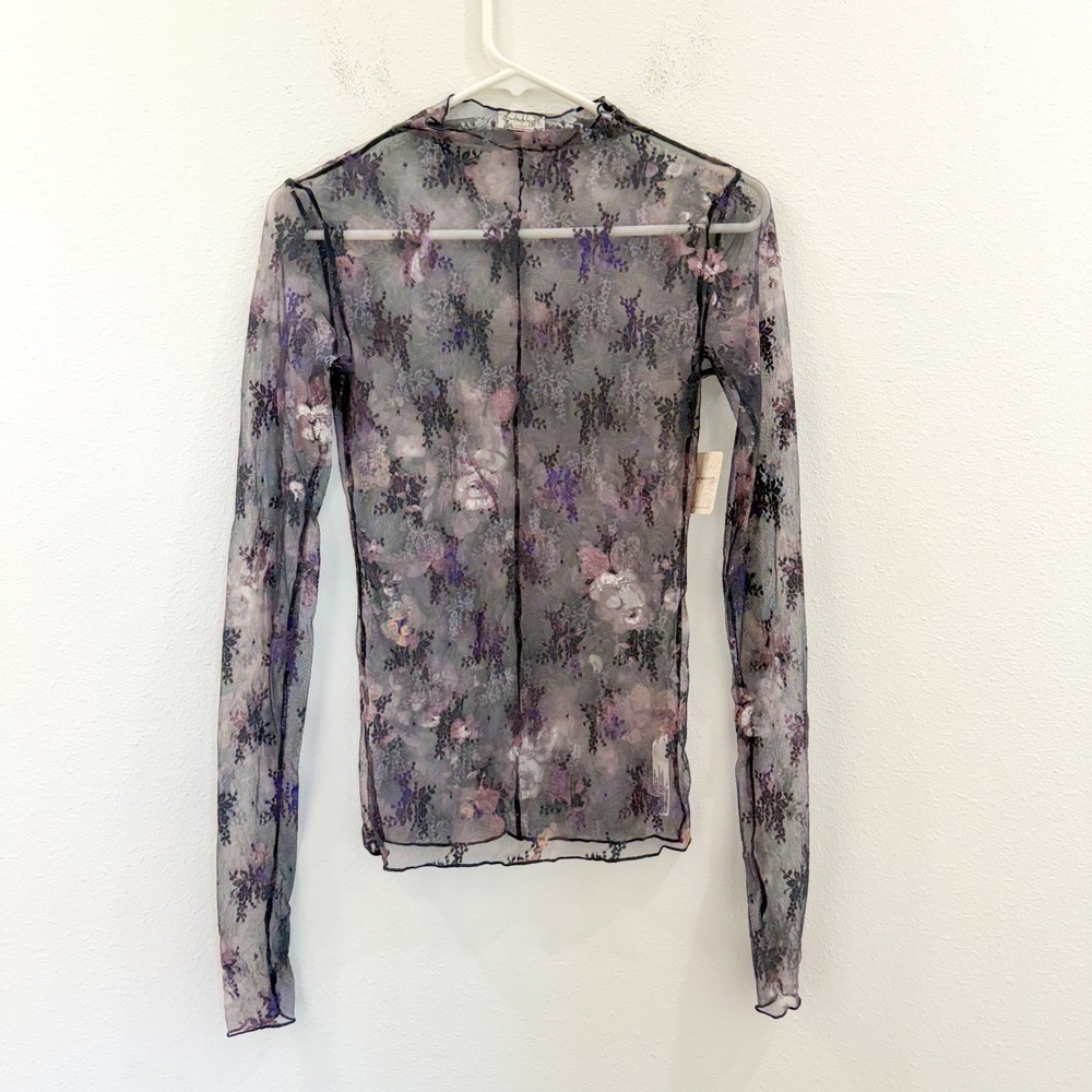 NWT Free People Boho Gypsie Lady Lux Sheer Layering Floral Lace Top S - Picture 2 of 5